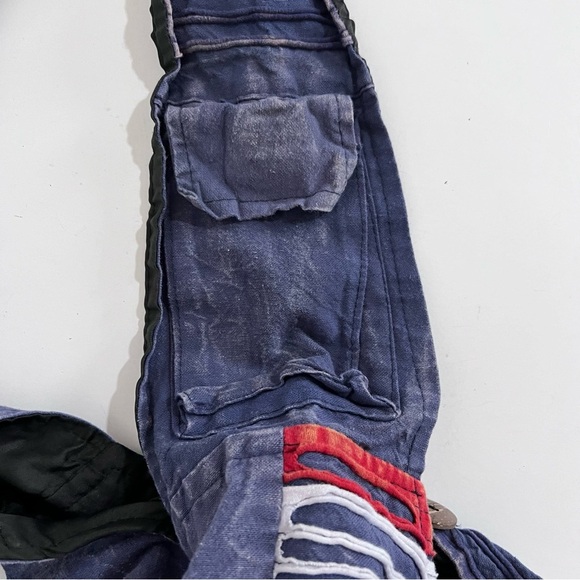 Greater Good Cotton Red White & Blue Hobo Bucket Purse Handbag Patriotic - Picture 7 of 10